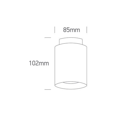 Downlight superficie ONE LIGHT 12112A/B/W Negro reflector negro 10W+2W