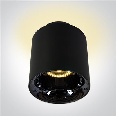 Downlight superficie ONE LIGHT 12120A/B/W Negro reflector negro 18W+2W