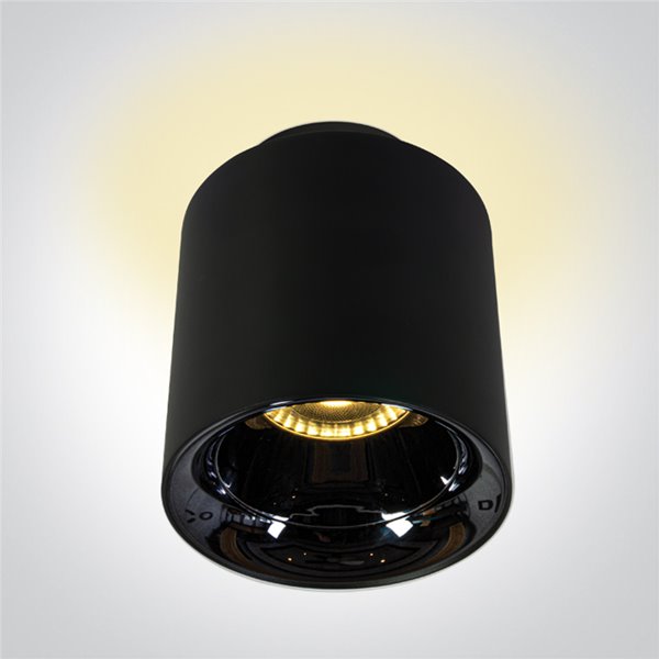 Downlight superficie ONE LIGHT 12120A/B/W Negro reflector negro 18W+2W