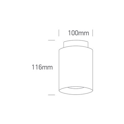 Downlight superficie ONE LIGHT 12120A/B/W Negro reflector negro 18W+2W