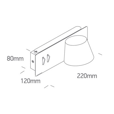 Aplique de lectura Led ONE LIGHT 65147A/B/W Negro 6W+4W 3000K IP20