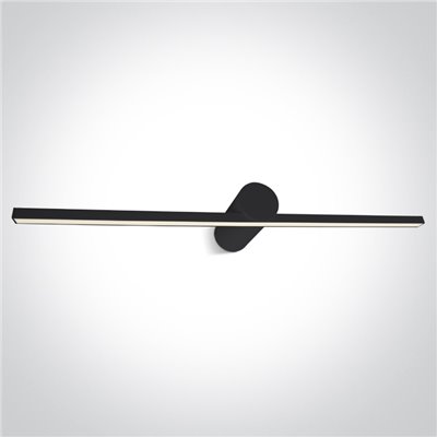 Aplique baño Led ONE LIGHT 38114N/B/W Negro 14w 3000K IP44