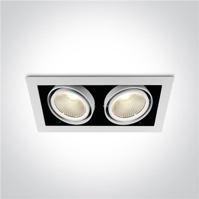Empotrable Orientable de techo ONE LIGHT 51230/W/C Blanco 2x30w 4000K
