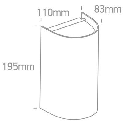 Aplique pared ONE LIGHT 67536B/W Blanco 2x6w IP65