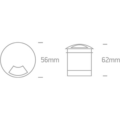 Empotrable LED suelo ONE LIGHT 69015A/AL/W Aluminio 3w 3000K IP67