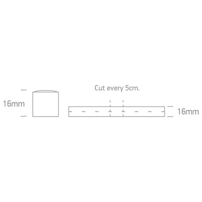 Rollo 5Mt Tira Led Neonflex 12W/m IP66 24V ONE LIGHT 7841B/W 3000k luz calida