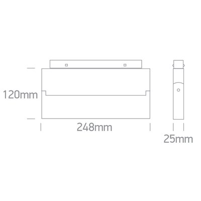 Proyector lineal carril LED magnetico ONE LIGHT 42124BA/B/W Negro 20w 3000K