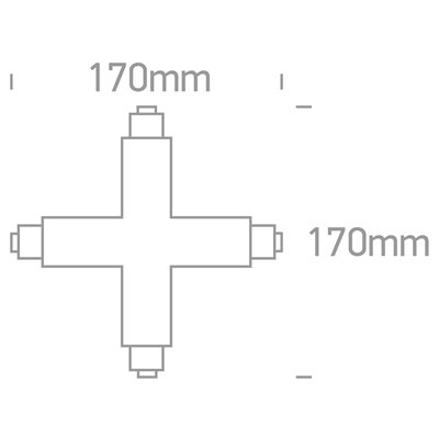 Conector X Blanco 16A accesorio para perfil ONE LIGHT 41018A/W