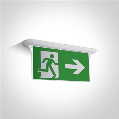 Señal empotrada de emergencia Led 1W ONE LIGHT 89406R/W Blanco