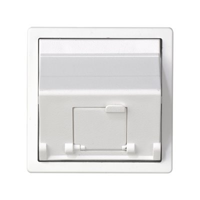 Placa universal voz y datos con guardapolvo 82578-30 Simon 82 Blanco