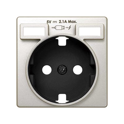 Tapa base enchufe schuko 2xUSB tipo A 8200049-034 Simon 82 Cava