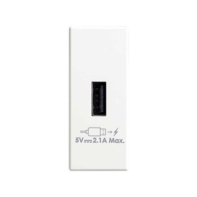 Cargador USB de 1 modulo 2.1A 5V 8201097-061 Simon 82 Marfil