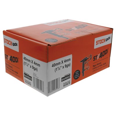 Caja 1000 grampiñones 40x4 HDG + gas para ST400i PASLODE SPIT 923670