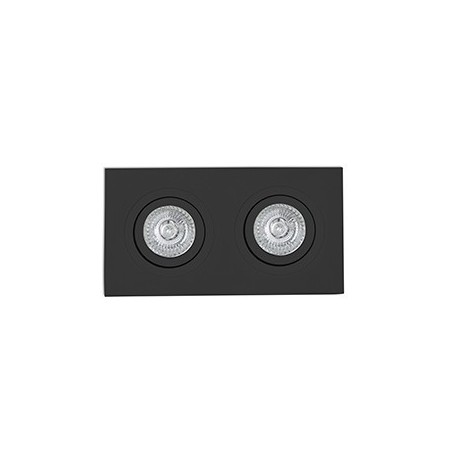 Empotrable doble cuadrado orientable de techo Faro Barcelona RADÓN-2  43407 Negro