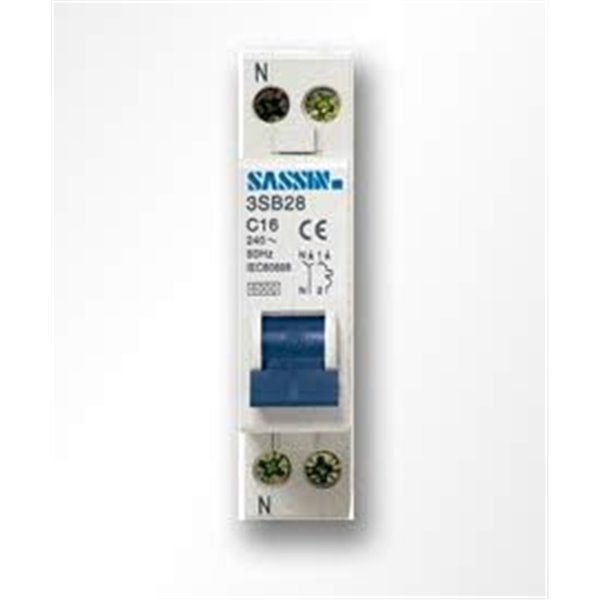 Interruptor Automatico SASSIN B28C25N 1 P+ N DPN 25A 6KA