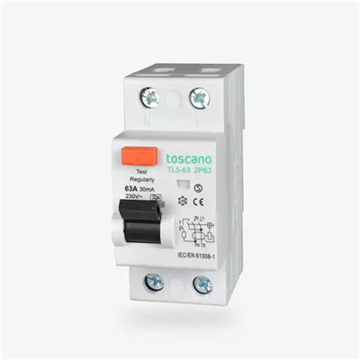Interruptor diferencial 2x63 amperaje tipo A-SI 300mA VDA2P63300 TOSCANO 10005353