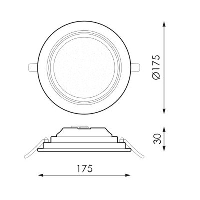 Downlight Led PRILUX 628884 Modelo Kentau 14w 830 Blanco