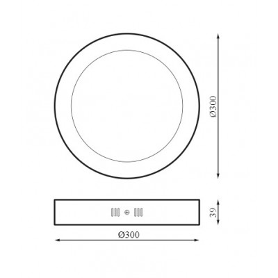 Plafón CL PRILUX 483810 Modelo Breno 24w 830 Gris