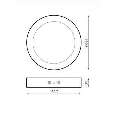 Plafón CL PRILUX 483827 Modelo Breno 24w 840 Gris