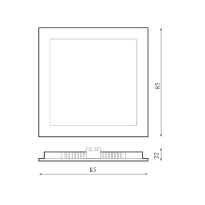Empotrable SQ PRILUX 483063 Modelo Breno 6w 840 Gris