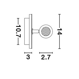 Luminaria Led aplique cabecero NOVA LUCE PENOR NL-9081221 Blanco