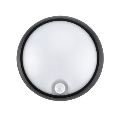 Aplique exterior PRILUX 468732 Modelo MASNE L SENSOR 15w 840 IP54 Negro