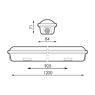 Pantalla estanca DACIL 40W 840 1200mm IP65 PRILUX 534512