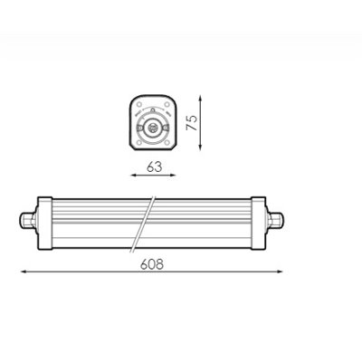Pantalla MEGARA AVANT 20W 850 100-240V IP66 IK10 PRILUX 560535