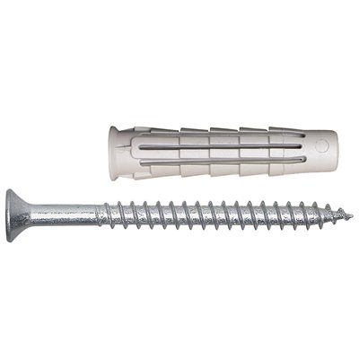 Caja 100 anclajes PRO 6 de nailon con tornillo 6x30mm SPIT 565647