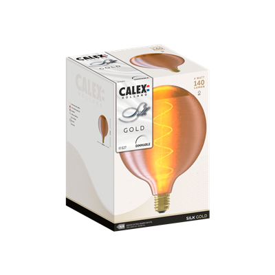 Bombilla Led regulable CALEX 2001001100 E27 4W Silk series G125 Dorada