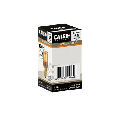 Bombilla Led Crow regulable CALEX 1201001500 E14 T30 2,3W Dorada
