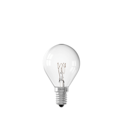 Bombilla incandescente CALEX 407702 240V 10W E14 P45 esferica Transparente