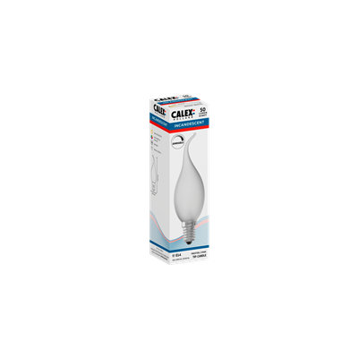 Bombilla incandescente CALEX 413604 240V 10W E14 BXS35 Vela Blanca mate