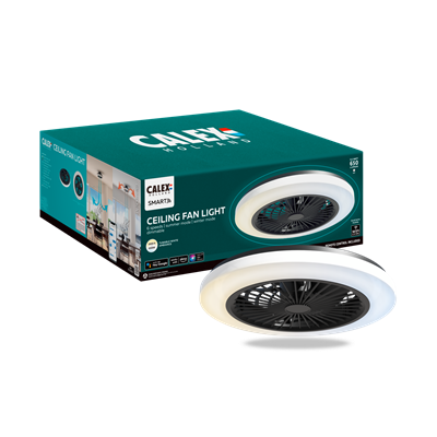 Lampara y ventilador de techo inteligente 50cm CALEX 5501000400 negro