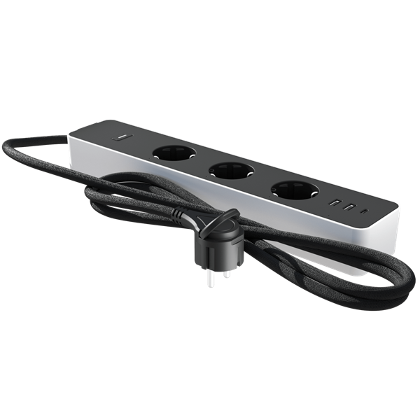 Regleta 3 tomas corrientes + 2 USB-A + 1 USB-C inteligente CALEX Smart Home 5201001300