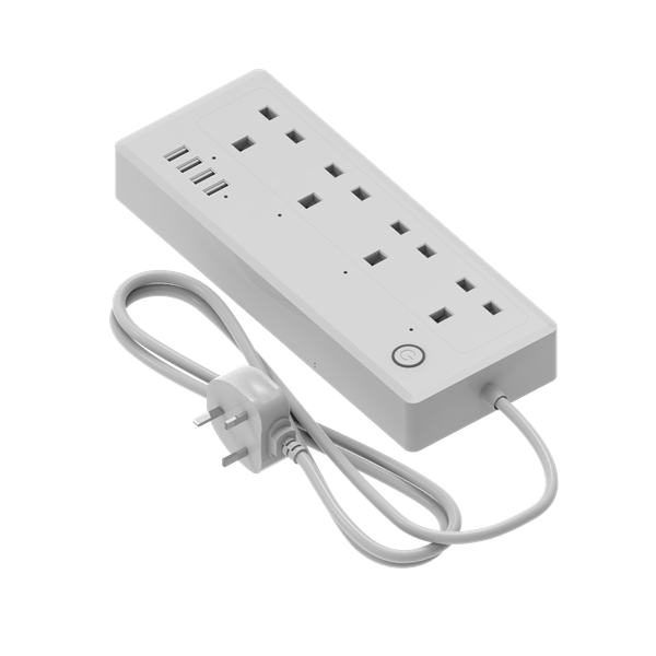 Regleta 4 tomas Reino Unido + 4 USB inteligente CALEX Smart Home 5202000200