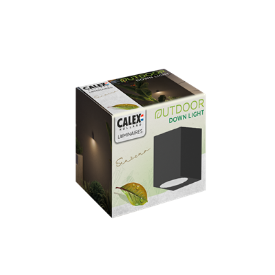 Aplique de pared exterior IP54 GU10 CALEX 4301000300 Negro