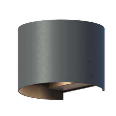 Aplique de pared UP & DOWN exterior oval CALEX 7001000500 Gris