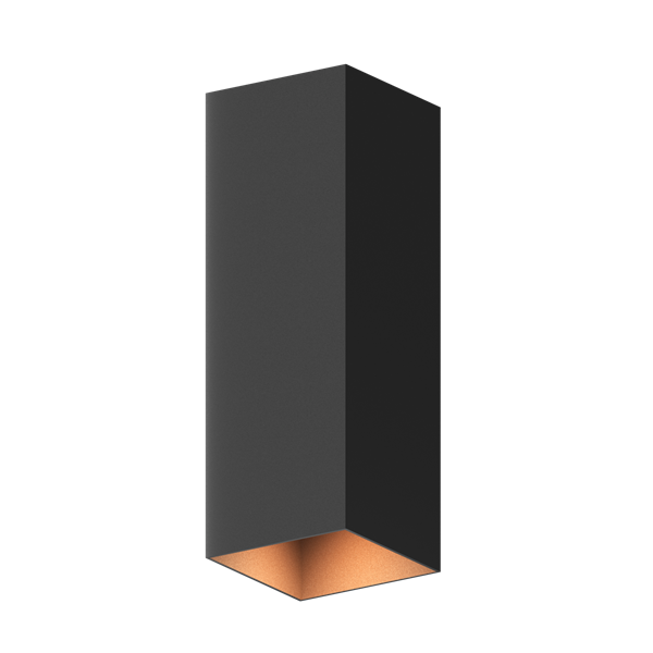 Aplique de pared UP & DOWN exterior rectangular luz calida 8W CALEX 7001000900 Negro