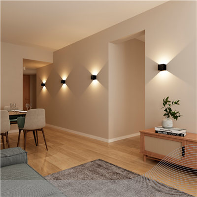 Aplique de pared exterior Volterra recargable a batería CALEX 4301002400 Negro