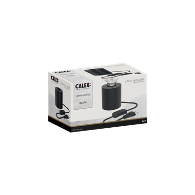 Lámpara de sobremesa redonda E27 CALEX 3001000400 Negro