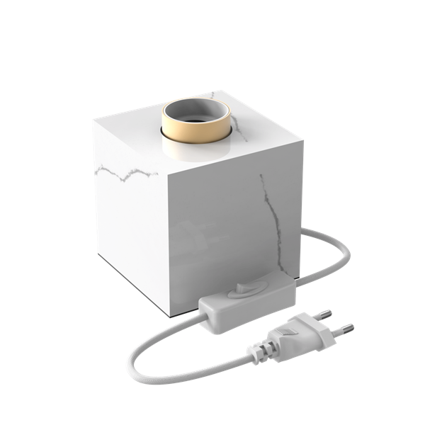 Lámpara de sobremesa Marmol cuadrada E27 CALEX 3001002100 Blanco