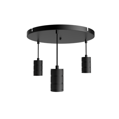 Lámpara colgante redonda 400mm 3xE27 CALEX 965248 Negra