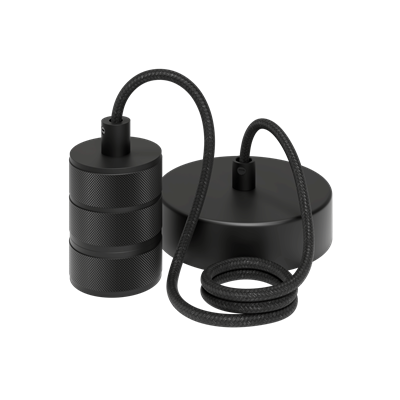 Lámpara colgante circular 150cm E27 CALEX 965240 Negra