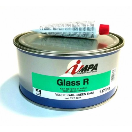  Masilla Poliéster reforzada con fibra de vidrio Impa GLASS R 1,2 Kg Miarco 1232