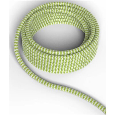Cable decorativo textil CALEX 940238 2x0.75mm2 1.5MT Lima/Blanco