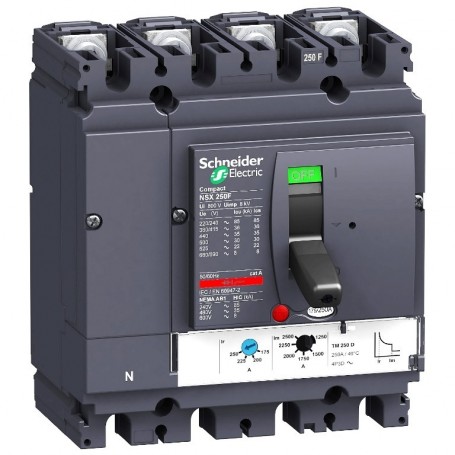 Interruptor automático Schneider Electric LV431640 Compact NSX250F  TMD 250 A  4 polos 3R
