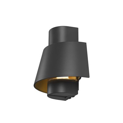 Aplique exterior PHOTONI E27 1x13W cónica SLV 1007585 Negro