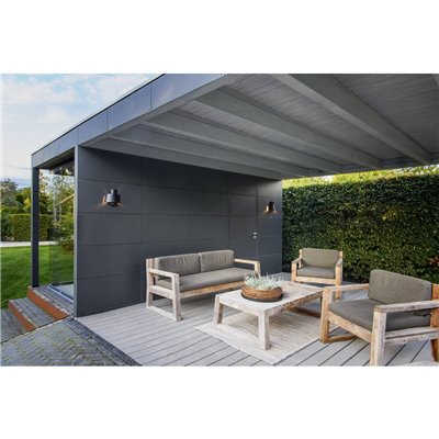 Aplique exterior PHOTONI E27 1x13W cónica SLV 1007585 Negro
