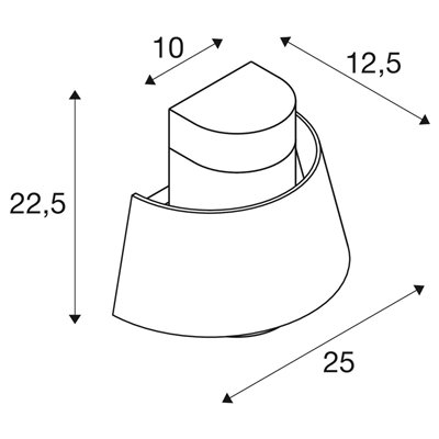 Aplique exterior PHOTONI E27 1x13W cónica SLV 1007585 Negro